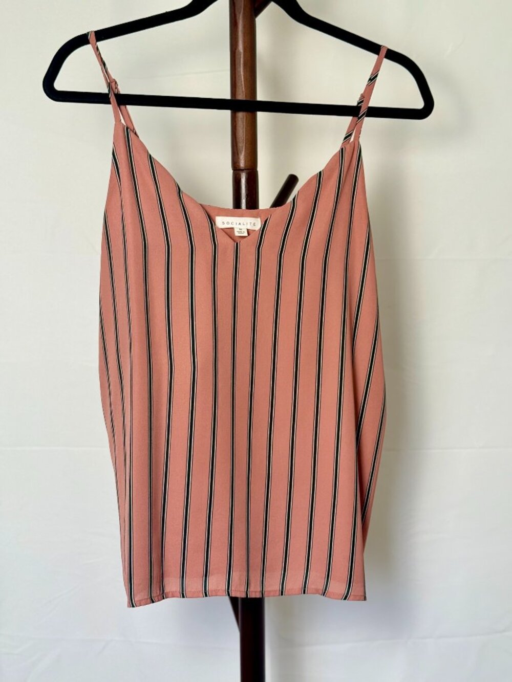 Socialite | Pink Striped Cami Tank Top | Size M